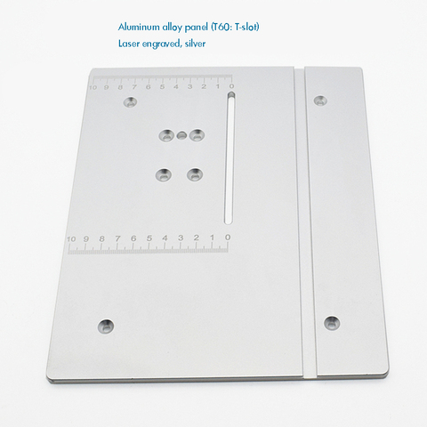 Placa de inserción de mesa para enrutador de aluminio T60, 245x200x6mm, hecha de aleación de aluminio, duradera, para Sierra de mesa, banco de trabajo de carpintería ► Foto 1/3