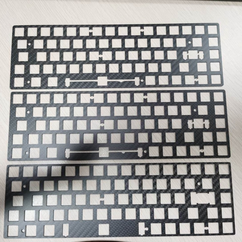 De fibra de carbono teclado placas Construcción de fibra de carbono Teclado mecánico ► Foto 1/4