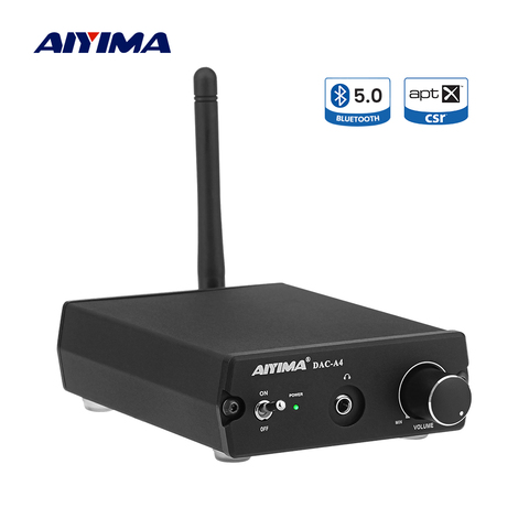 AIYIMA ES9038 decodificador DAC CSR8675 Bluetooth APTX HD tecnología LDAC estéreo amplificador de auriculares 24Bit 96KHz USB de entrada RCA Coaxial salida AUX ► Foto 1/6