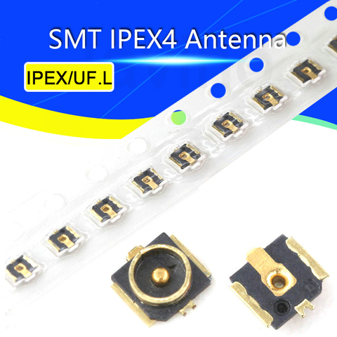 Base de antena de parche IPX4/IPEX4 de 4. ª generación, conector WiFi Coaxial IPEX/U.FL SMT RF, generación de 4 antenas, extremo de placa, 10 Uds. ► Foto 1/3