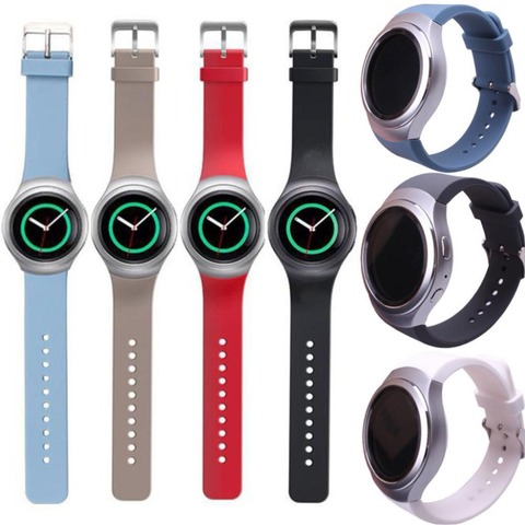 Correa deportiva de repuesto para reloj inteligente Samsung Gear S2 R720, correa de silicona de color sólido puro para SM-R720 ► Foto 1/6