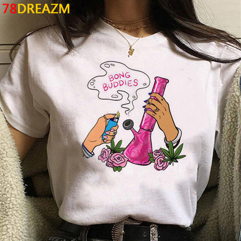 Camiseta de Bong Weed para hombre, Tops Kawaii de verano, camisetas con gráficos divertidos, ropa de calle de moda, camiseta Unisex ► Foto 1/6