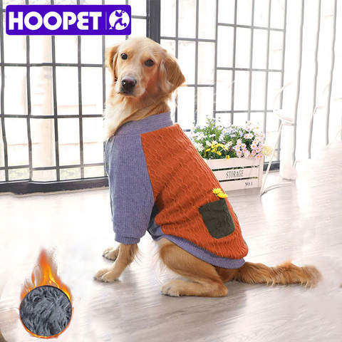 Ropa para perros HOOPET, suéter cálido, chaquetas de dos pies, ropa suave para perros pequeños y grandes ► Foto 1/6