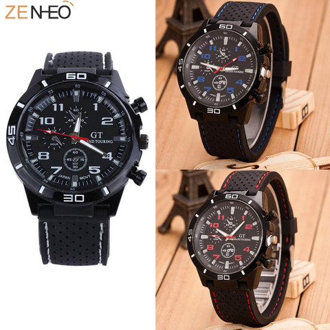 Reloj de cuarzo de cuero para hombre, relojes deportivos para hombre, Reloj de pulsera militar para hombre, regalo de hombre ► Foto 1/6