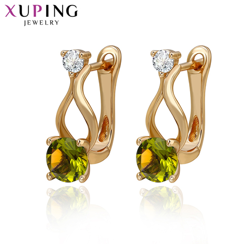 Xuping-pendientes chapados en oro para mujer, diseño especial, Nueva joyería, alta calidad, 28967 ► Foto 1/6