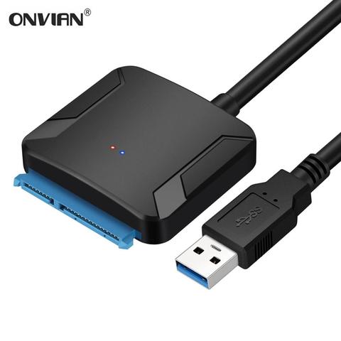 Onvian-Cable convertidor USB 3,0 a Sata, convertidor de disco duro para Samsung Seagate WD 2,5 3,5 HDD SSD ► Foto 1/6