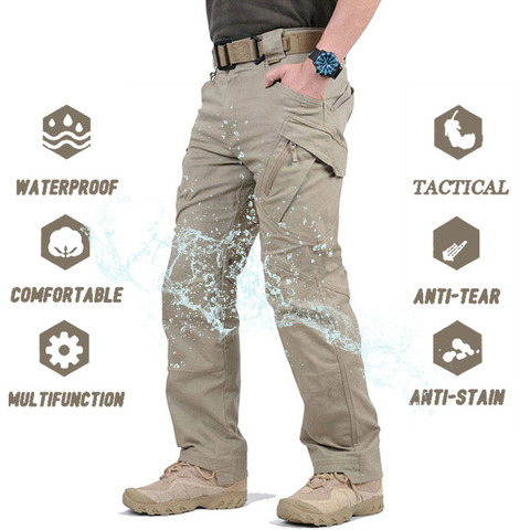 Pantalones Cargo tácticos para hombre, pantalón militar de combate,  resistente al desgaste, color negro - AliExpress