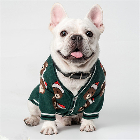 Navidad perro ropa Cardigan invierno gato perrito Yorkie perro Pomerania Schnauzer Pug Bulldog francés suéter nuevo año Pet ► Foto 1/6