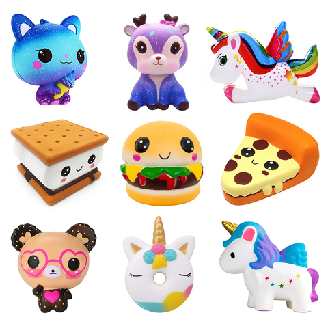 Oso Kawaii Squeeze Toys Squishy Jumbo Deer, Gato unicornio, crema de elevación lenta, juguetes perfumados para aliviar el estrés para chico y bebé ► Foto 1/6