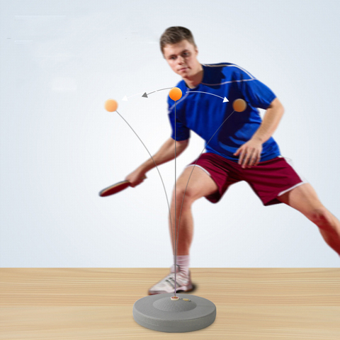 Robot de Ping pong de eje suave portátil, entrenador de tenis de mesa, entrenamiento elástico de rebote fijo, entrenamiento de tenis de mesa interior ► Foto 1/6