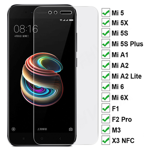 100D de vidrio templado para Xiaomi Mi 5 5S más 5X 6 6X A1 A2 Lite Protector de pantalla POCO M3 X3 NFC F1 F2 Pro película protectora de seguridad ► Foto 1/6