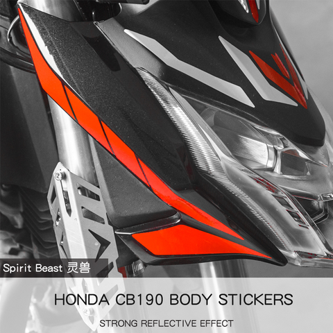 SPIRIT BEAST-pegatinas reflectantes para motocicleta, accesorios impermeables para moto HONDA CB190R SUZUKI YAMAHA KAWASAKI KTM ► Foto 1/5