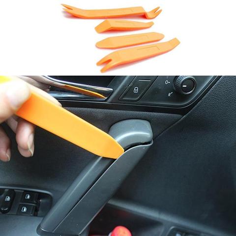 4 unids/set de puerta de Auto Clip Panel Herramienta de extracción de embellecedor Kits de navegación desmontaje balancín Auto Interior del coche herramienta de desmontaje conjunto ► Foto 1/6