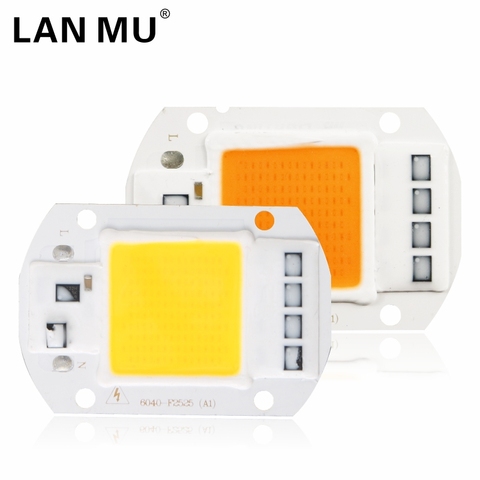 Chip de lámpara LED COB para cultivo de plantas, 10W, 20W, 30W, 50W, Chip de bombilla LED de inundación, CA de 220V, 110V, bricolaje ► Foto 1/6