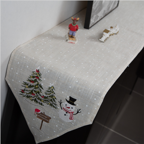 Mantel rectangular europeo para mesa de Halloween, estera de copo de nieve de Navidad, bordado dimensional ► Foto 1/3