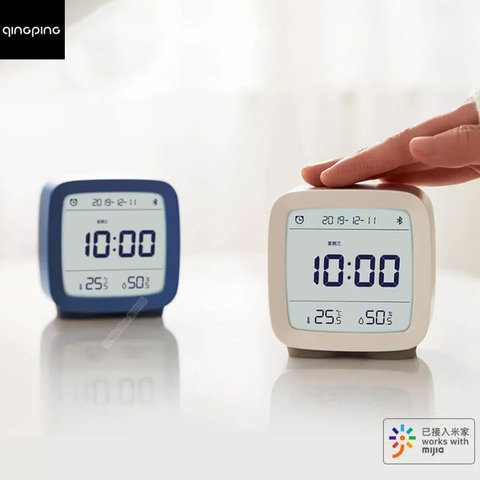 Termómetro Digital Bluetooth Youpin ClearGrass, reloj despertador con control de temperatura y humedad, luz nocturna Xiaomi 3 en 1 ► Foto 1/6
