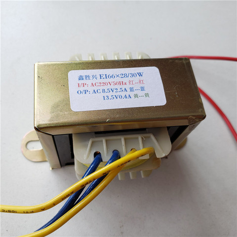 Transformador EI de 8,5 V, 2.5A, 13,5 V, 0.4A, 220V, entrada 30VA, EI66 * 28, para reactivo de BCY-432KFR, refrigerador, congelador ► Foto 1/2