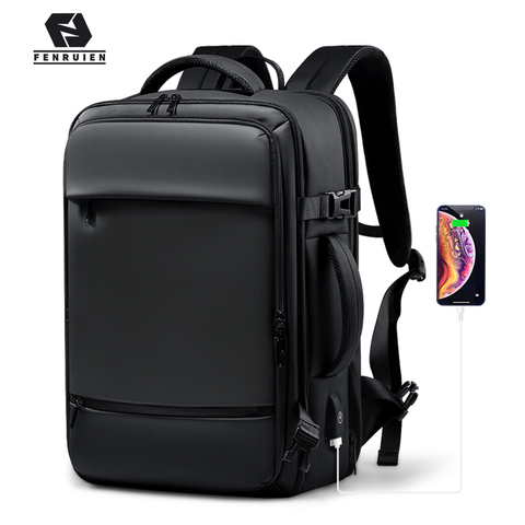 Fenruien-mochila para ordenador portátil de 2022 pulgadas para hombre, morral de viaje de gran capacidad, con carga USB, impermeable, 17,3 ► Foto 1/6