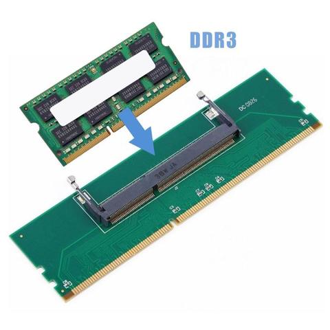 Adaptador de tarjeta de memoria DDR3 para Notebook, Conector de memoria de escritorio, SO-DIMM de 200 pines a escritorio, adaptador DDR3 de 240 pines DIMM ► Foto 1/6