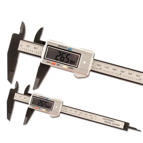 Herramienta de medición de 0-150mm, calibrador vernier digital de plástico y carbono, micrómetro sin batería ► Foto 1/6
