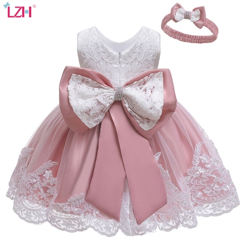 LZH-vestido de princesa de encaje para bebé recién nacido, traje de Carnaval para primer año de cumpleaños, Fiesta infantil ► Foto 1/6