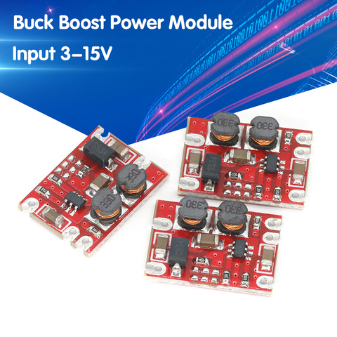 Módulo de potencia de impulso Buck automático de DC-DC, entrada de placa de aumento y bajada, salida de 3V-15V, 3,3 V/5V/4,2 V/9V/12V, PCB electrónico DIY ► Foto 1/6