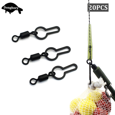 20 piezas accesorios de pesca de carpa, Clip de bolsa de malla Micro PVA para Boilies de cebo, Clips de conector, hebilla de suspensión para aparejos alimentadores de carpa ► Foto 1/6