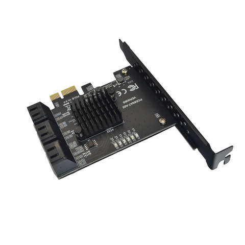 Tarjeta PCIE a SATA, 6 puertos SATA 3 Tarjeta de expansión PCI Express PCI-E/PCIE SATA, multiplicador para SSD Synology ASM1166 ► Foto 1/6