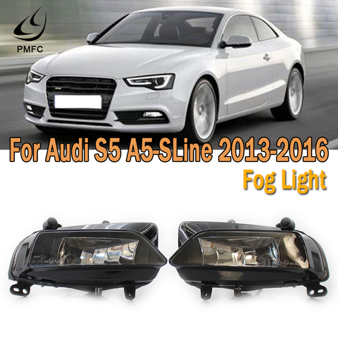 PMFC niebla luz antiniebla delantera lámpara halógena claro con Bulds vuelta de la lámpara de la niebla de la Asamblea para Audi S5 A5 S-línea 2013-2016 8T0941699G 8T0 941, 700G ► Foto 1/6