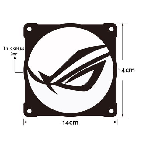 Cubierta acrílica de ventilador para radiador, cubierta de ventilador de 14cm x 14cm para radiador de 140mm, 140mm, con logotipo genial para refrigeración de funda de ordenador ► Foto 1/2