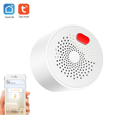 Detector de Gas inteligente Tuya, alarma de fuego, Sensor de humo, Sensor de Gas para seguridad de la casa, alarma automática, aviso de Control por aplicación SmartLife ► Foto 1/6