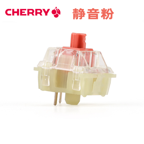 Cherry MX-Interruptor de teclado mecánico, Original, velocidad silenciosa, eje rosa, eje rojo silencioso, RGB, SMD, 3 pines ► Foto 1/5