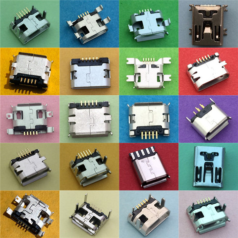 Conector Micro USB hembra de 5 pines para teléfono móvil, conector SMT de carga para datos, placa PCB, 20 modelos ► Foto 1/6