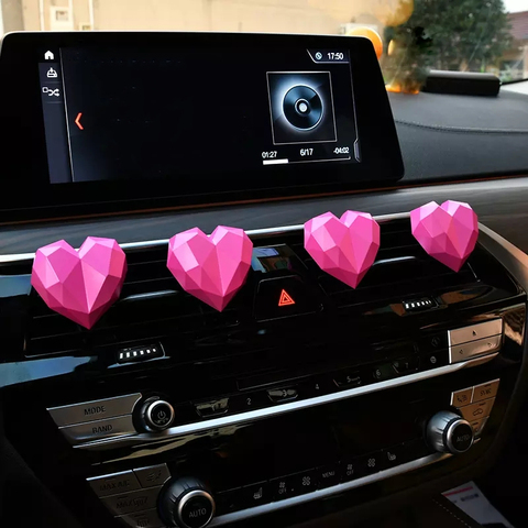 Love Heart-ambientador de aire para coche, difusor de Perfume con Clip para ventilación, accesorios de Interior para decoración de coche ► Foto 1/6