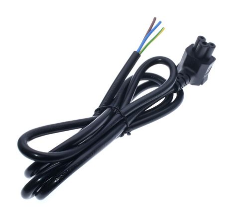 IEC 320 C5 hoja de trébol de alimentación de ángulo recto cable VDE línea de enchufe cable de 1,5 m H05VV-F 3G 0,75 MM 250V 10A ► Foto 1/6