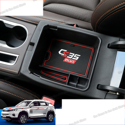 Lsrtw2017 abs Reposabrazos de coche caja de almacenamiento para changan cs35 plus 2022 alfombra Interior antideslizante accesorios de moldeo de plástico ► Foto 1/5