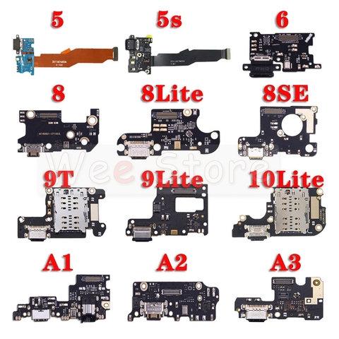 Para Xiaomi Mi A1 A2 A3 5 5s 6 6x8 8SE 9 9T 9SE 10 Lite SE Plus Pro fecha USB PCB cargador conector Puerto Dock Charging Flex Cable ► Foto 1/5