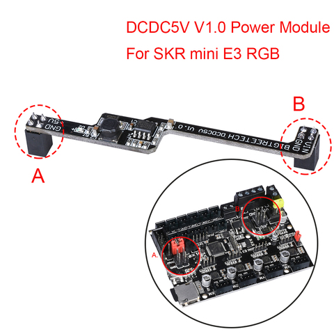BIGTREETECH-módulo de alimentación DCDC5V V1.0, 5V, compatible con SKR mini E3 V1.2, placa de Control, luz RGB de 5V, cuentas de lámpara para piezas de impresora 3D ► Foto 1/6