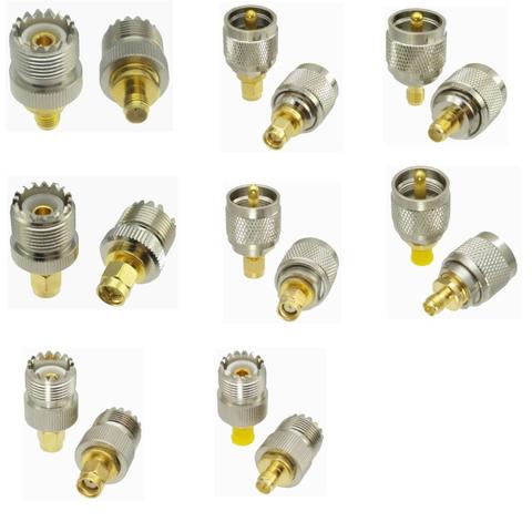 UHF SO239 PL259 a SMA RP-SMA enchufe macho y hembra Jack recto 8 tipo conector adaptador de RF ► Foto 1/1