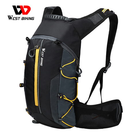 WEST BIKING-mochila de ciclismo transpirable de 10L, bolso de bicicleta plegable resistente al agua, ultraligero, al aire libre para escalada, viaje, senderismo y ciclismo ► Foto 1/6