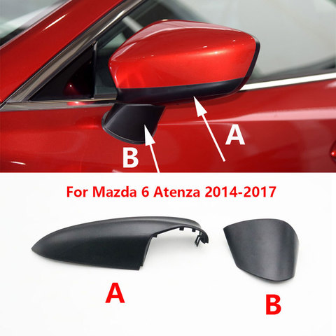 Para Mazda 6 Atenza 2014, 2015, 2016, 2017 ala espejo carcasa de lado para espejo retrovisor de puerta cubierta inferior ► Foto 1/6