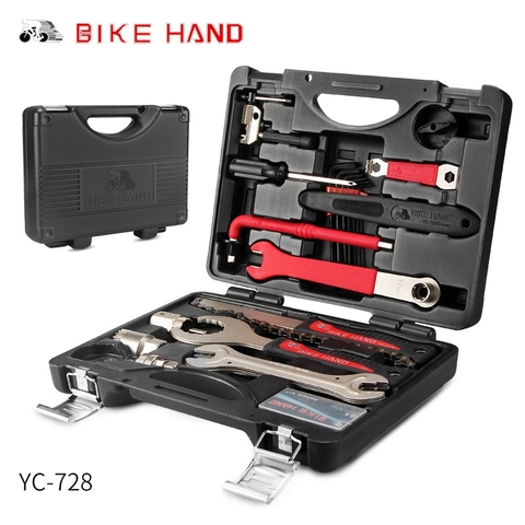 Caja de herramientas multifunción para bicicleta, Reparación de bicicletas de mantenimiento profesional 18 en 1, combinación YC-728 ► Foto 1/6