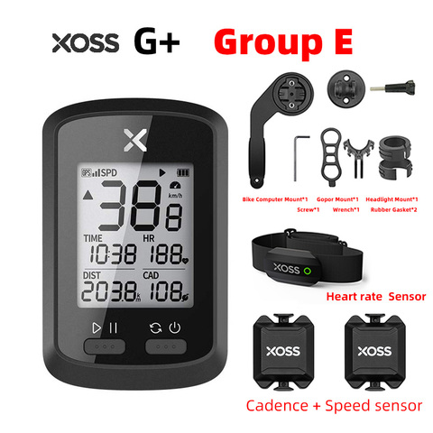 XOSS G PLUS-ordenador inalámbrico para bicicleta, con GPS, velocímetro, Bluetooth, ANT +, con cadencia ► Foto 1/6