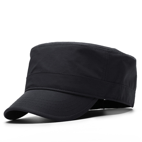 Gorro plano de poliéster para hombre, de talla grande, de malla, estilo militar, para Primavera, 55-60cm, 60-65cm ► Foto 1/5