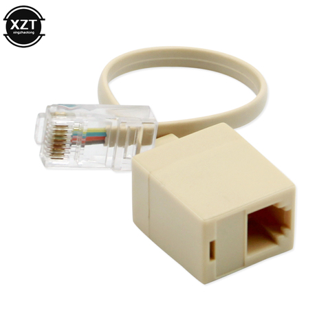 Adaptador de teléfono Ethernet 8P4C / RJ45 macho RJ11 6P4C a hembra M / F ► Foto 1/6