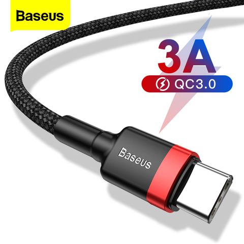 Baseus USB Cable de tipo C para xiaomi 10 Pro redmi 8 USB-C Cable de teléfono móvil de carga rápida Cable de tipo C para los dispositivos USB tipo-C ► Foto 1/6