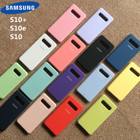 Funda de silicona para Samsung S10 Plus, carcasa de silicona líquida con acabado suave y sedoso para Galaxy S10 Plus S10E S10 con caja de venta al por menor ► Foto 1/4