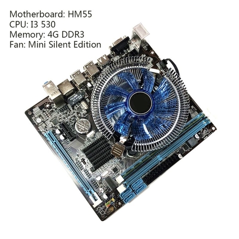 Placa base de ordenador HM55 I3 I5 Lga 1156 4G, ventilador de memoria, placa base de escritorio, envío directo, 1 Juego ► Foto 1/5