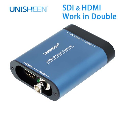 USB3.0 60FPS DUAL SDI captura de vídeo HDMI FPGA Grabber Dongle juego Streaming de transmisión en directo 1080P OBS vMix Wirecast Xsplit ► Foto 1/6