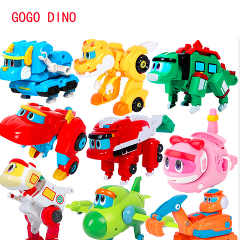 Gogo-Mini Deformación de dinosaurio REX, coche que se transforma, avión, barco, grúa, Gogo, dinosaurio, juguetes para niños ► Foto 1/6